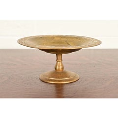 Ciotola su piedistallo in bronzo dorato dei Tiffany Studios di New York con intarsi in abalone