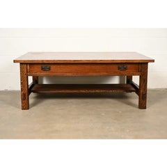 L. & J. G. Stickley Antique Mission Oak Arts & Crafts Coffee Table, Circa 1910