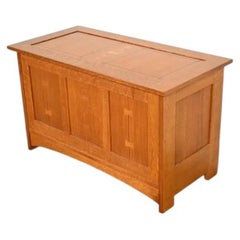 Stickley Harvey Ellis Collection Mission Arts & Crafts Inlaid Oak Blanket Chest