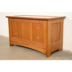 Stickley Harvey Ellis Collection Mission Arts & Crafts Inlaid Oak Blanket Chest