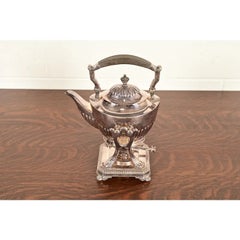 Early 20th Century Tiffany & Co. Art Deco Silverplate Tea Kettle With Boiler