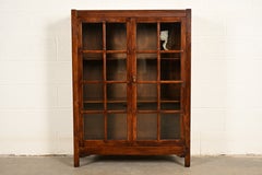 Stickley Brothers Style Antique Mission Oak Arts & Crafts Bookcase Cabinet