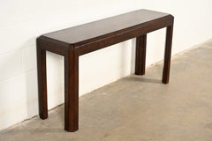 Maitland Smith Regency Leather Wrapped Console Table