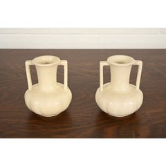 Rookwood Pottery Arts & Crafts Glazed Ceramic Handled Vases, 1930s