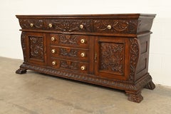 R. J. Horner Style Victorian Renaissance Revival Oak Sideboard, Circa 1890s