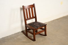 Stickley Brothers Antique Mission Oak Arts & Crafts Sewing Rocking Chair
