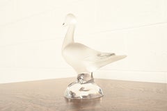 Lalique Art Deco Frosted Crystal Large Standing Duck Sculpture