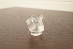 Lalique Art Deco Frosted Crystal Swan Figurine