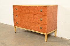 Comò in legno di radica in stile Reggenza francese Luigi XVI di Romweber, anni '40 circa