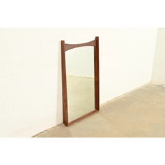 Kent Coffey Perspecta Mid-Century Modern Sculpted Walnut Wall Mirror, 1960s