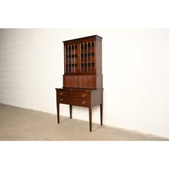 Baker Furniture Style Hepplewhite Mahogany Secretary Desk, Circa 1920s