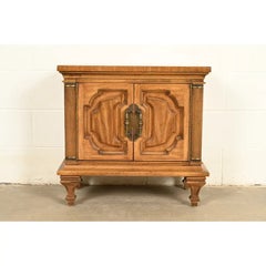 Karges Style French Regency Louis XVI Carved Fruitwood Nightstand, Circa 1960s