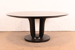 Barbara Barry Modern Art Deco Mahogany Dining Table, Newly Refinished