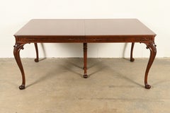 Romweber Style Georgian Walnut Extension Dining Table, Newly Refinished