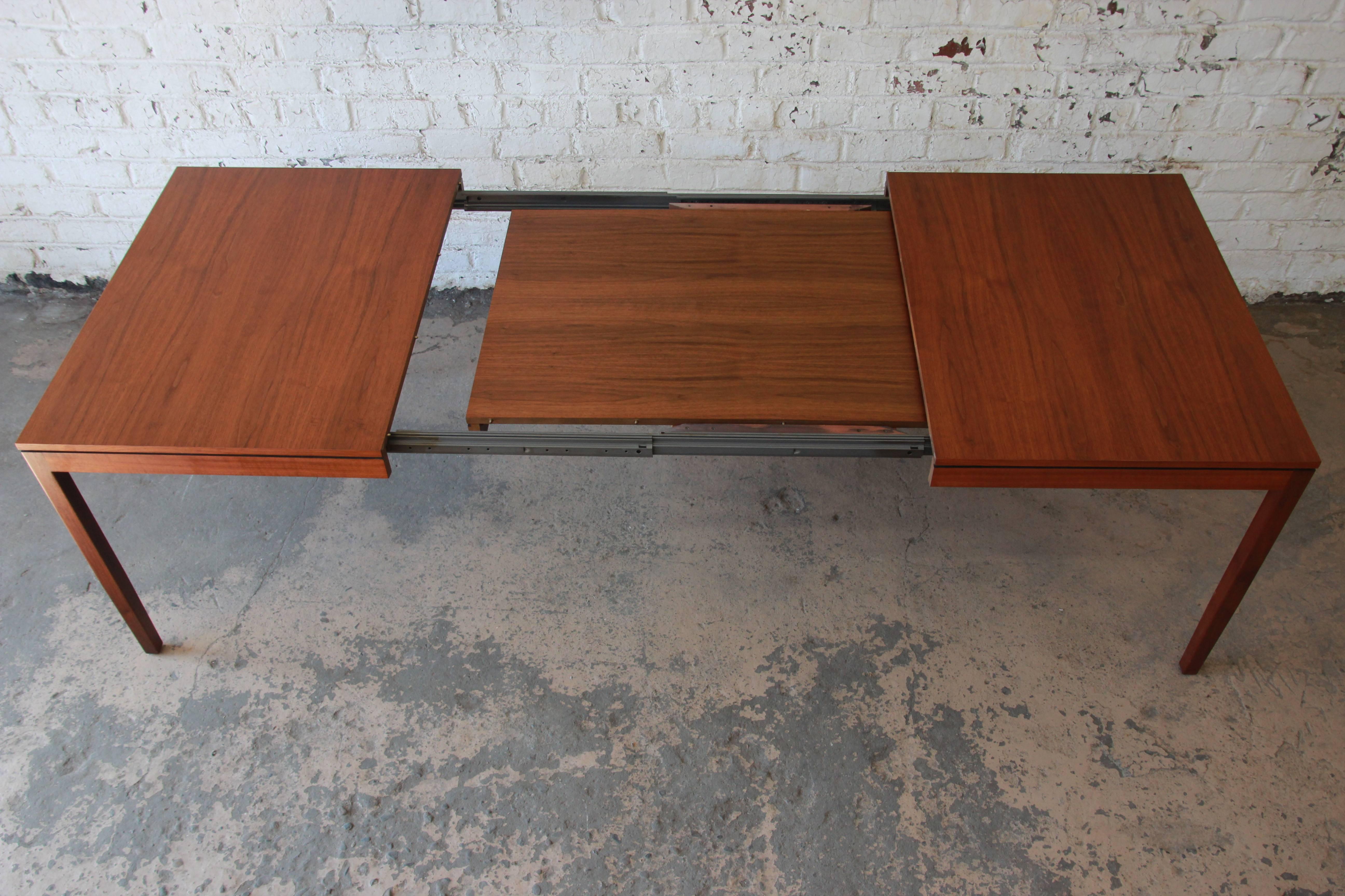 Mid-20th Century Florence Knoll for Knoll International Walnut Extension Dining Table, 1957