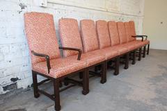 Mario Buatta for John Widdicomb Chinoiserie Dining Chairs, Set of Eight