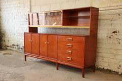 Kipp Stewart for Drexel "Sun Coast" Mid-Century Sideboard Credenza with Hutch