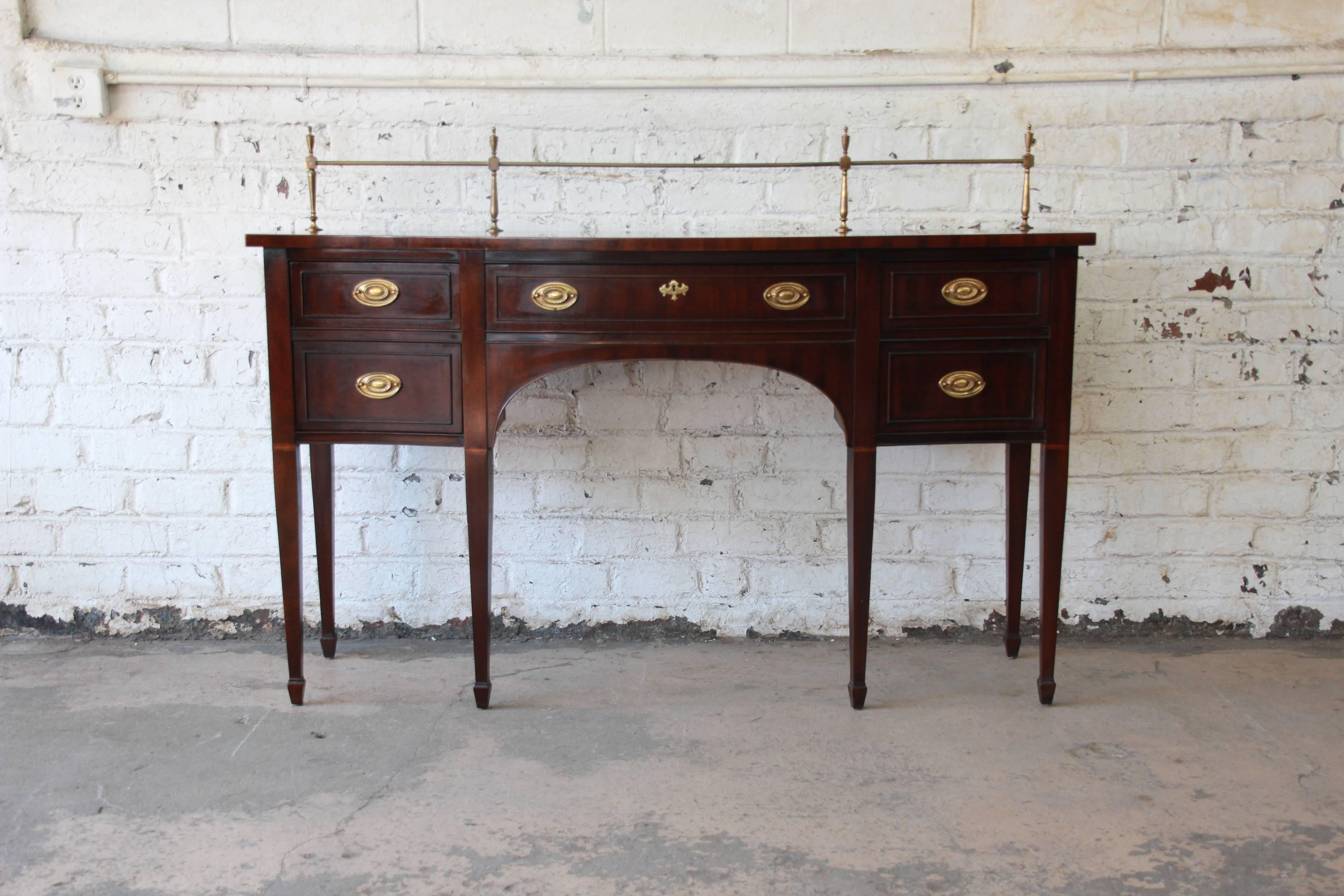 An exceptional Hepplewhite style sideboard buffet from the 