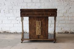 Bernhard Rohne für Mastercraft Buffet oder Barwagen aus gemaserter Karpatenulme:: 1970er Jahre