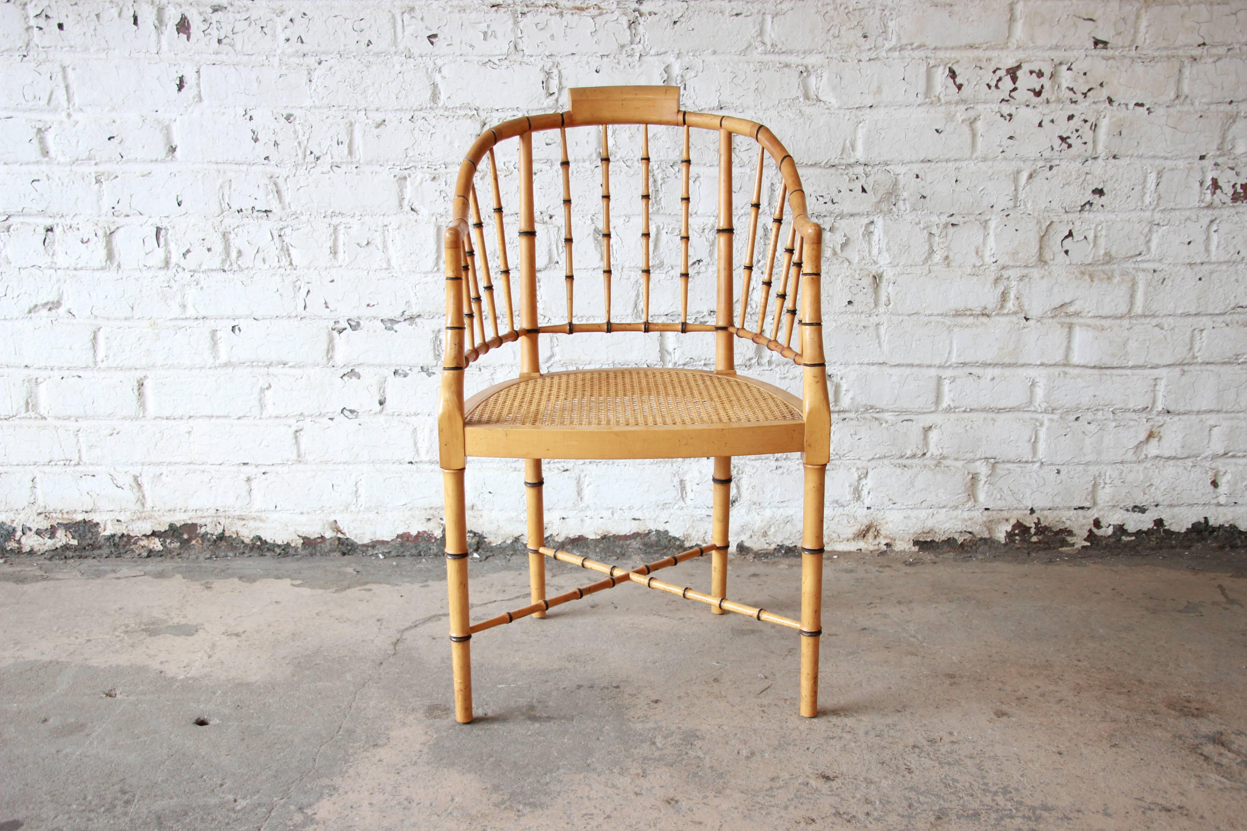 Mid-20th Century Regency Bamboo Chairs by Baker Furniture