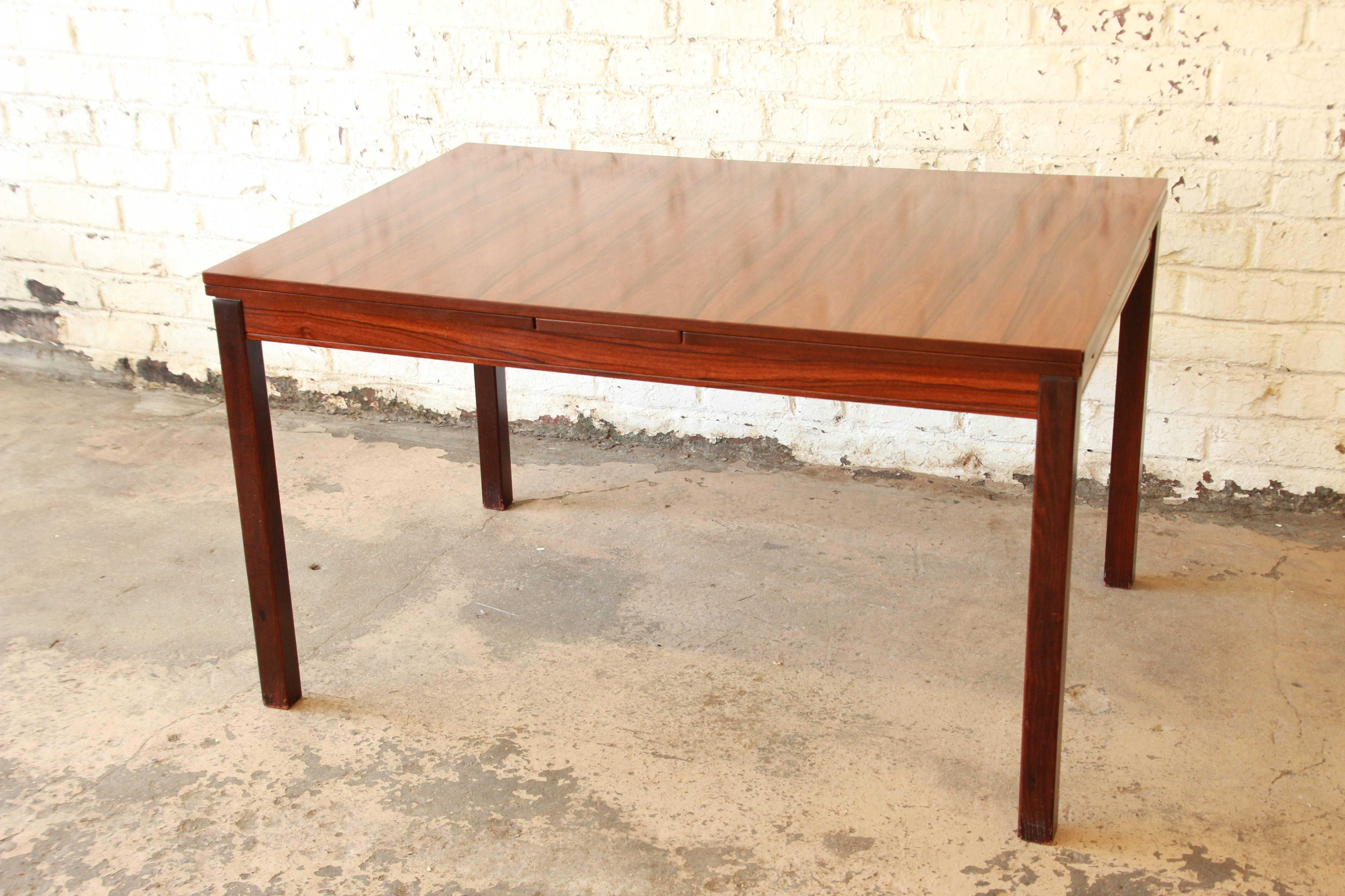 Norwegian Rosewood Extension Dining Table by Heggen In Good Condition In South Bend, IN