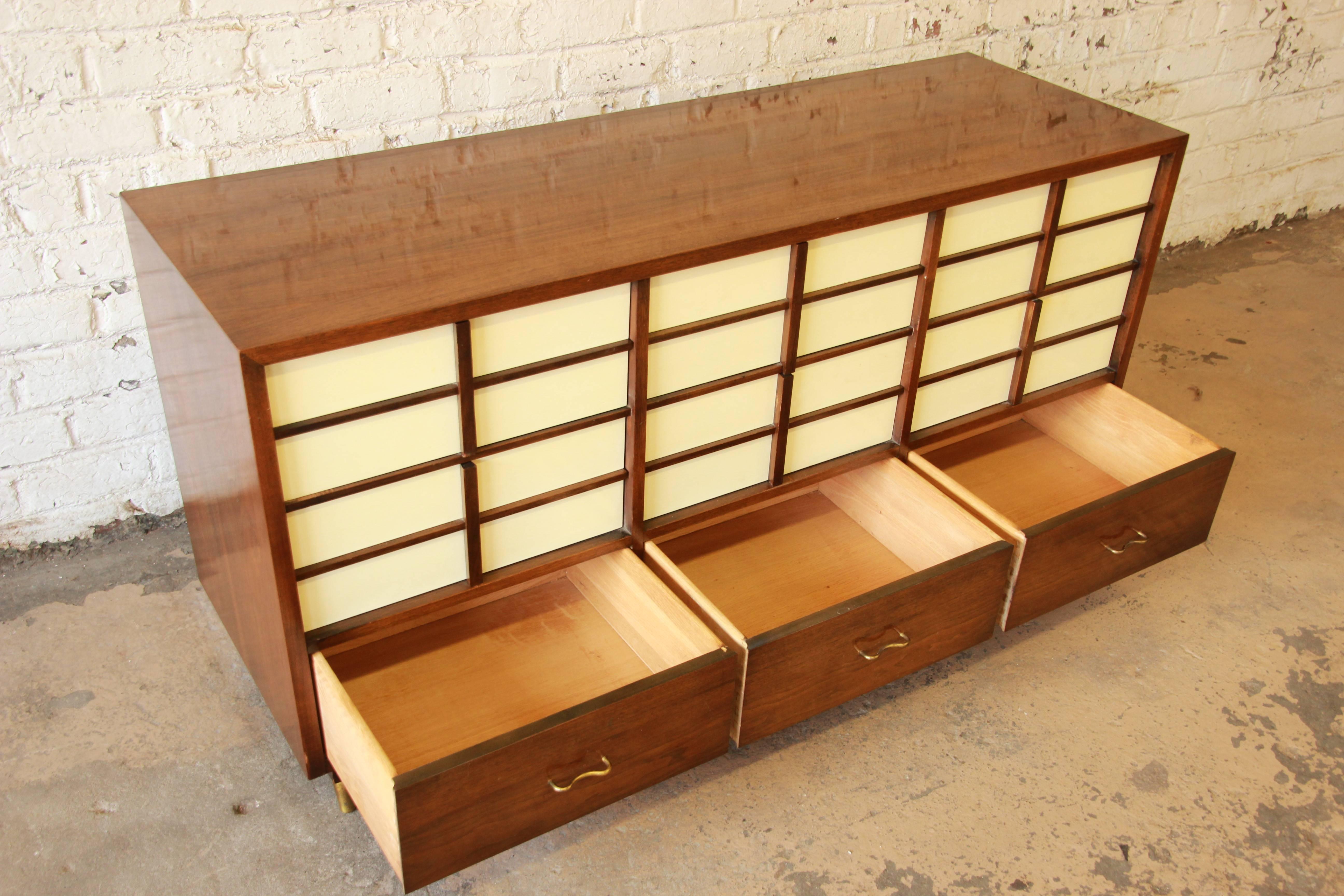 Merton Gershun Mid-Century Modern Nine-Drawer Dresser or Credenza 1