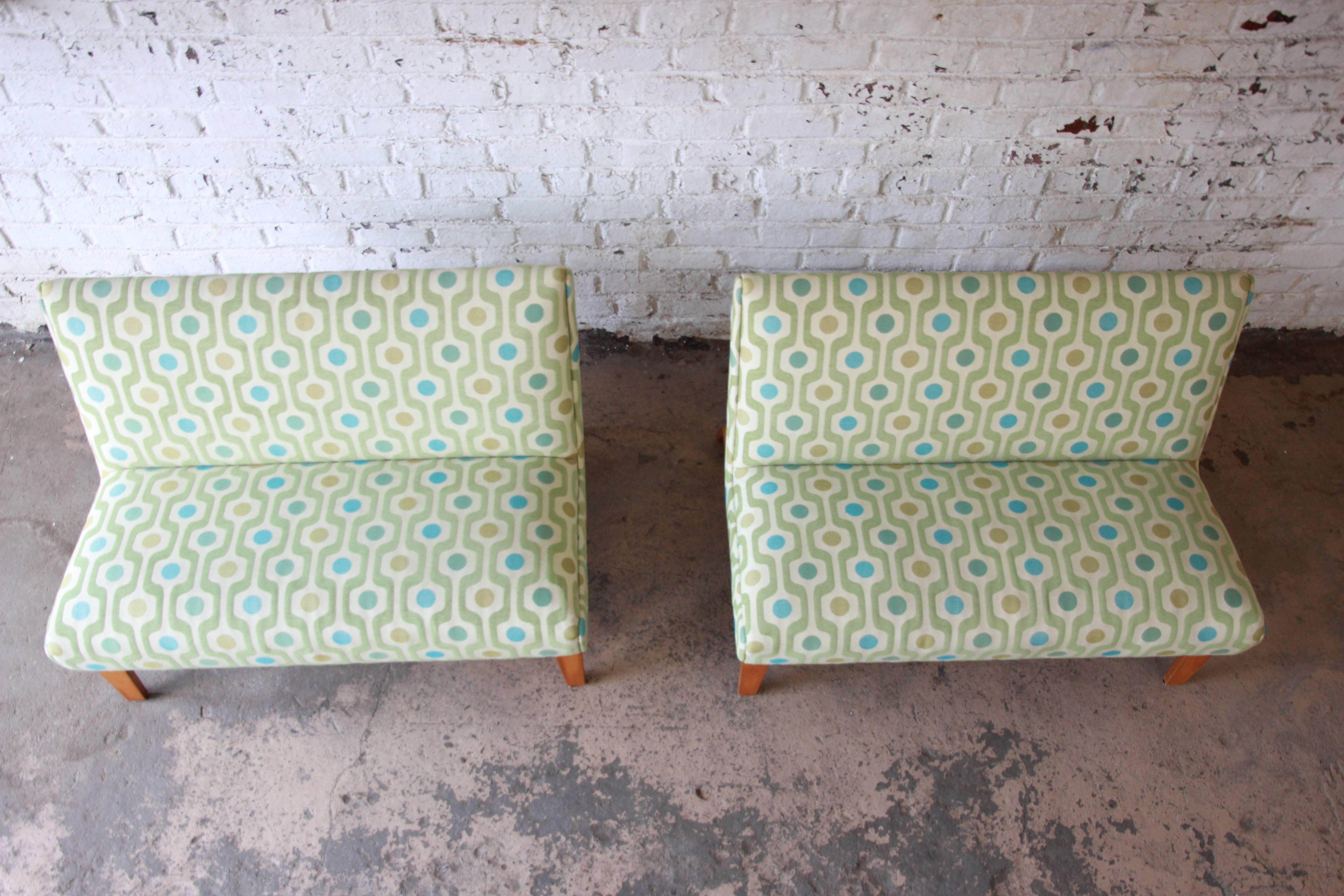 20th Century Pair of Mid-Century Modern Bentwood Settees by Thonet