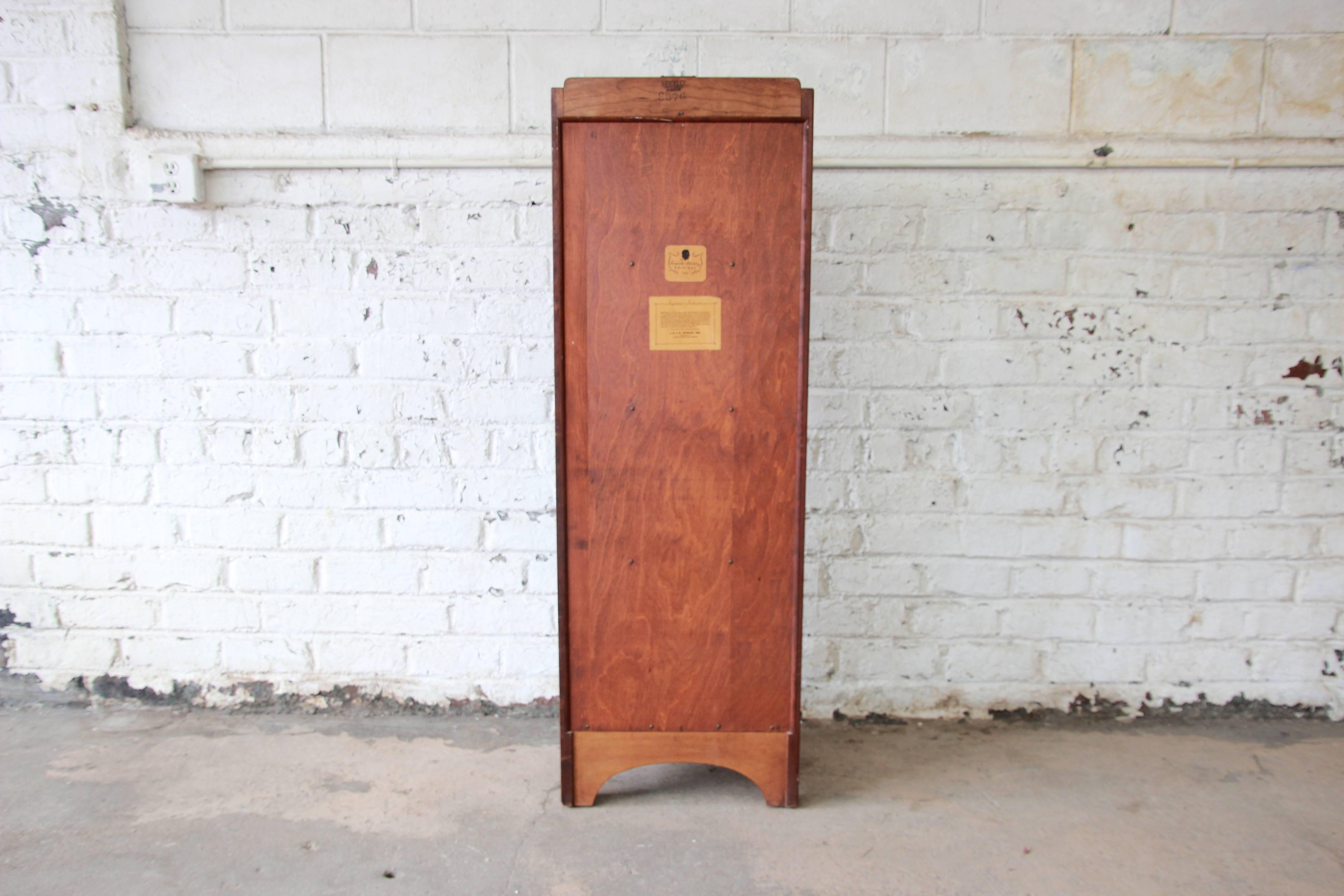 Mid-Century Modern Vintage Cherrywood Bookcase by Leopold Stickley, 1957