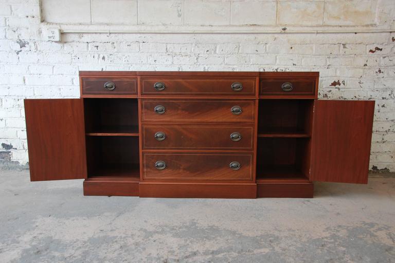 Baker Furniture Inlaid Mahogany Sideboard Buffet at 1stDibs