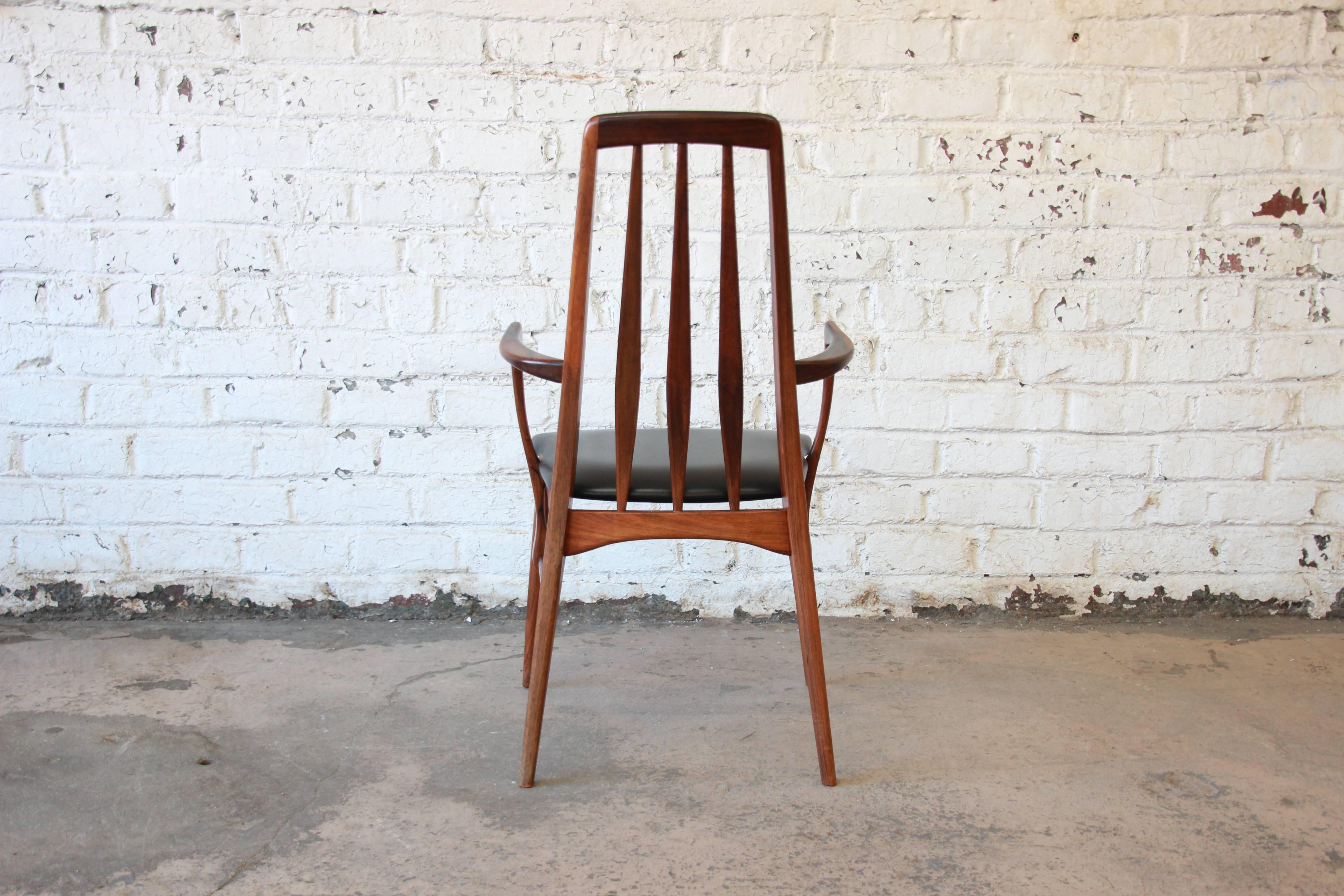 Niels Koefoed for Koefoeds Hornslet Eva Rosewood Dining Chairs, Set of Six In Good Condition In South Bend, IN