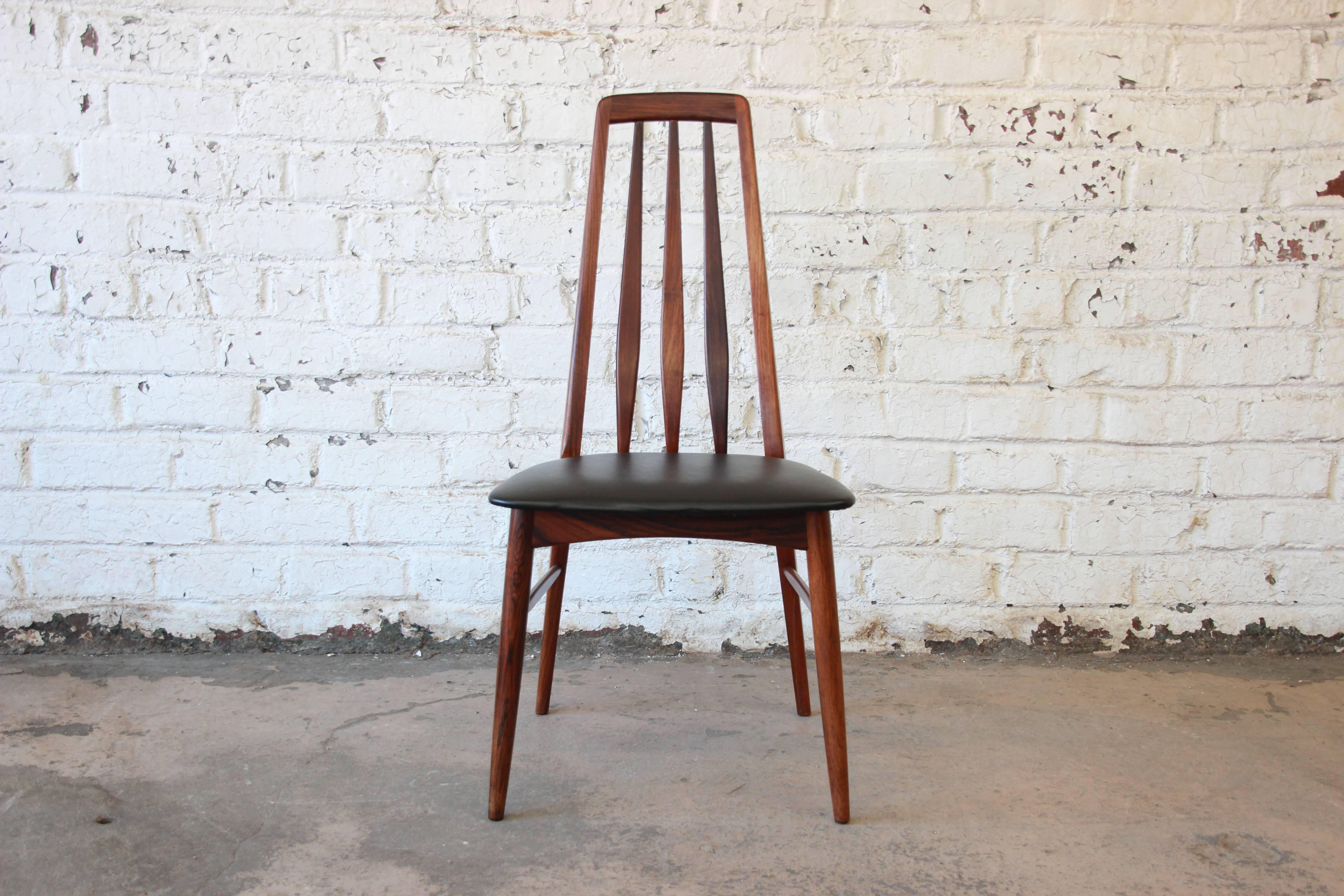 20th Century Niels Koefoed for Koefoeds Hornslet Eva Rosewood Dining Chairs, Set of Six