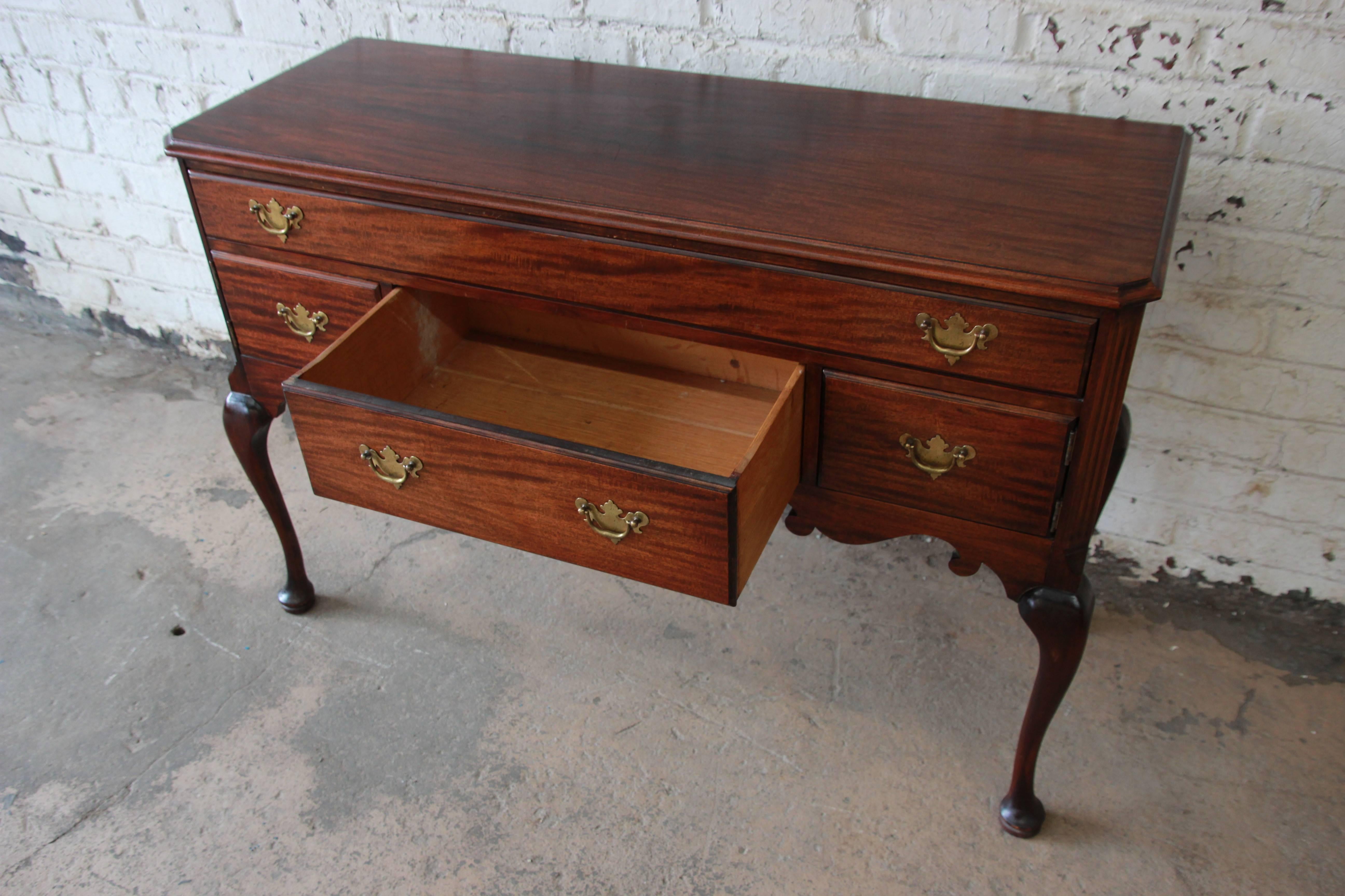 American Baker Queen Anne Style Mahogany Sideboard Server, circa 1920