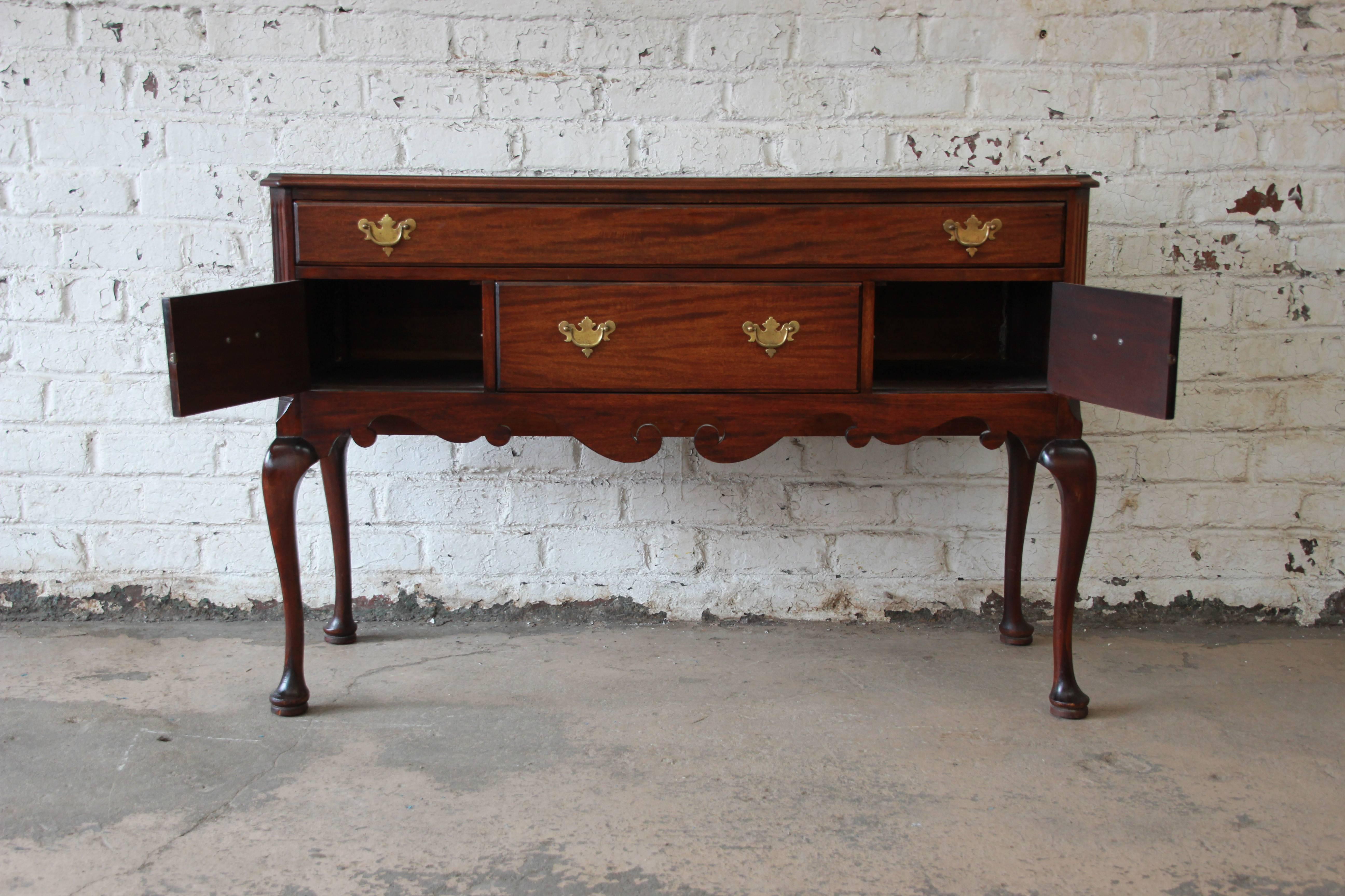 20th Century Baker Queen Anne Style Mahogany Sideboard Server, circa 1920