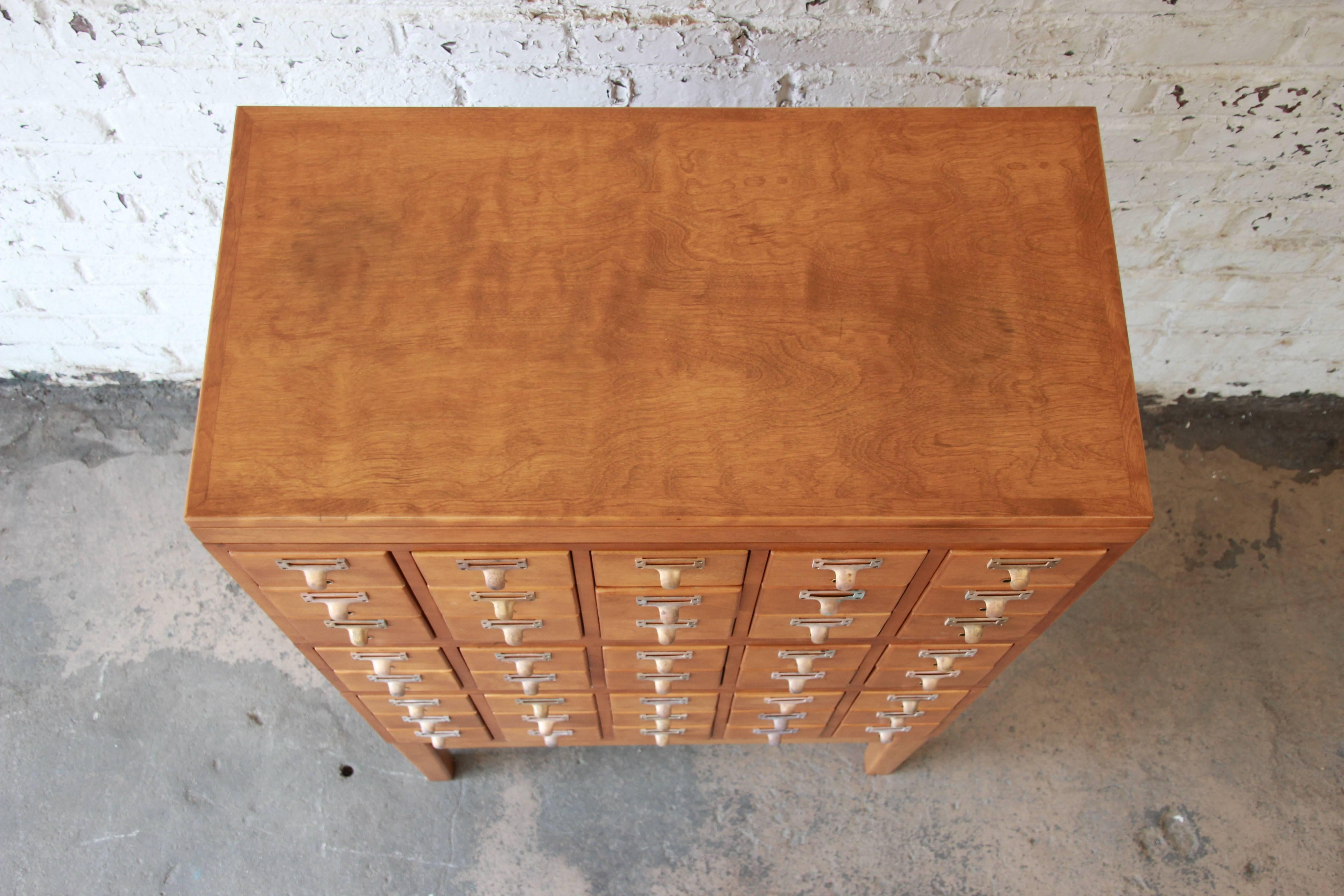 Mid-Century Modern Mid-Century Restored 40-Drawer Library Card Catalog