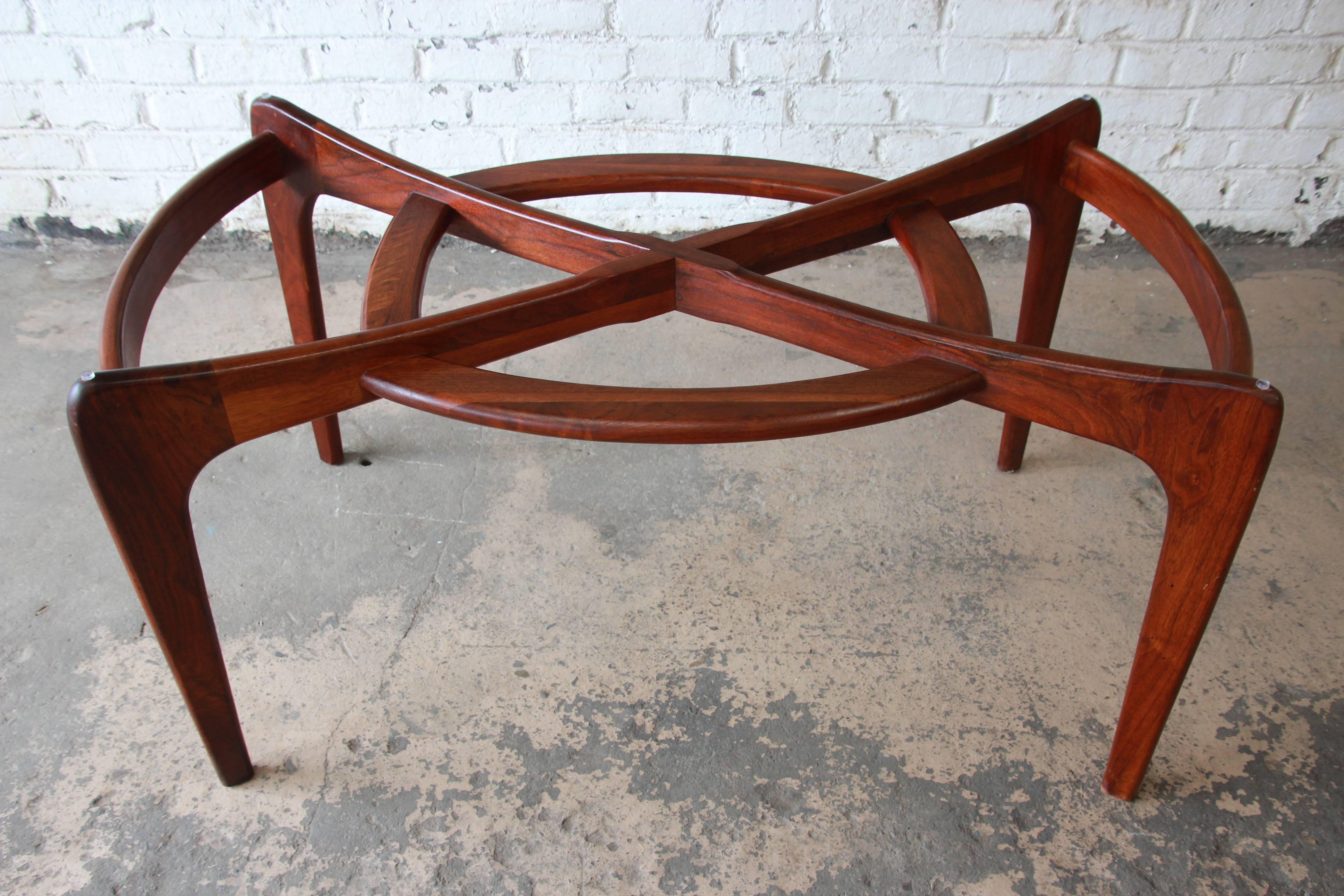 Adrian Pearsall for Craft Associates Sculpted Walnut and Glass Dining Table 3
