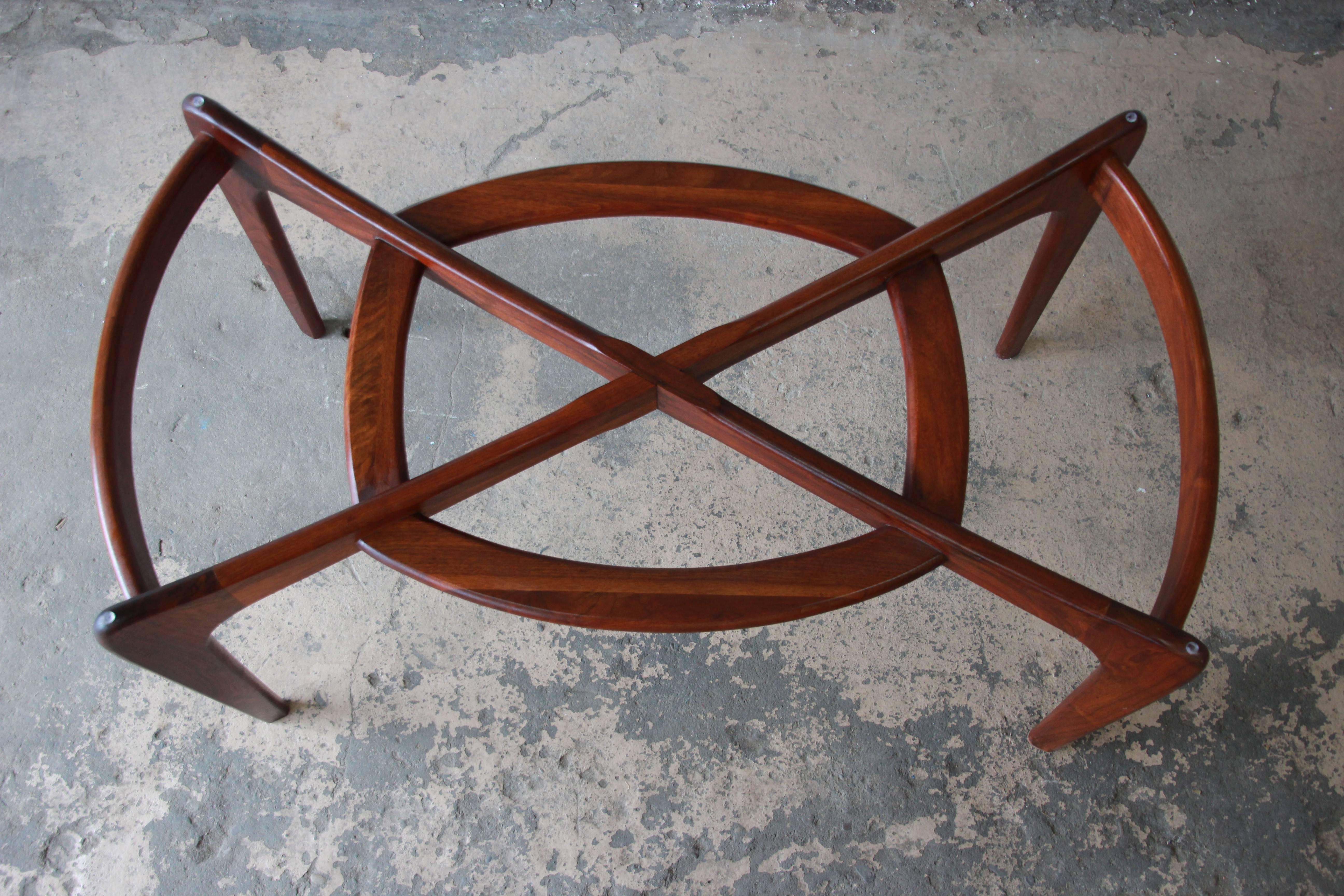 Adrian Pearsall for Craft Associates Sculpted Walnut and Glass Dining Table 4