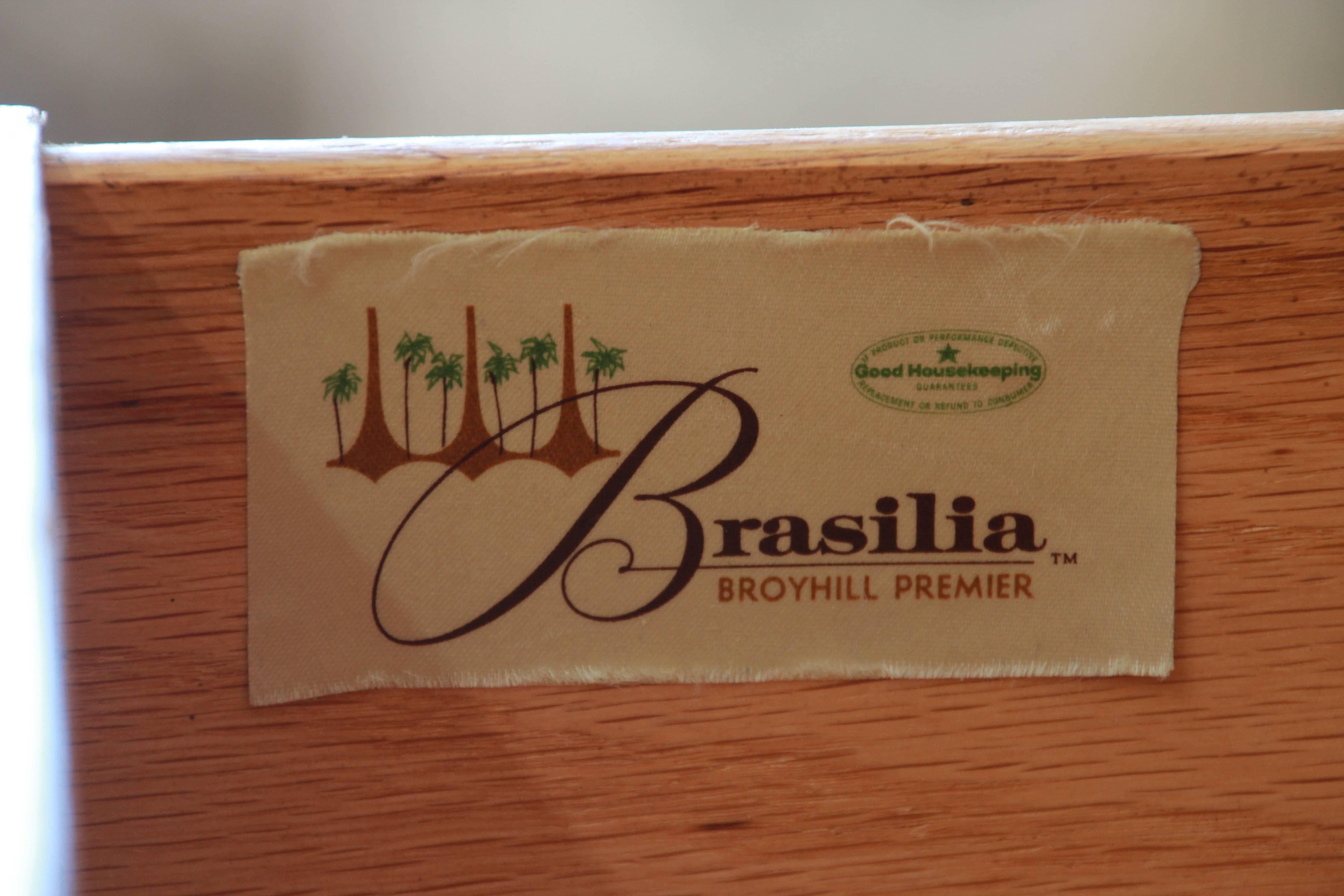 Brass Mid-Century Modern Broyhill Brasilia Magna Dresser Chest, 1960s