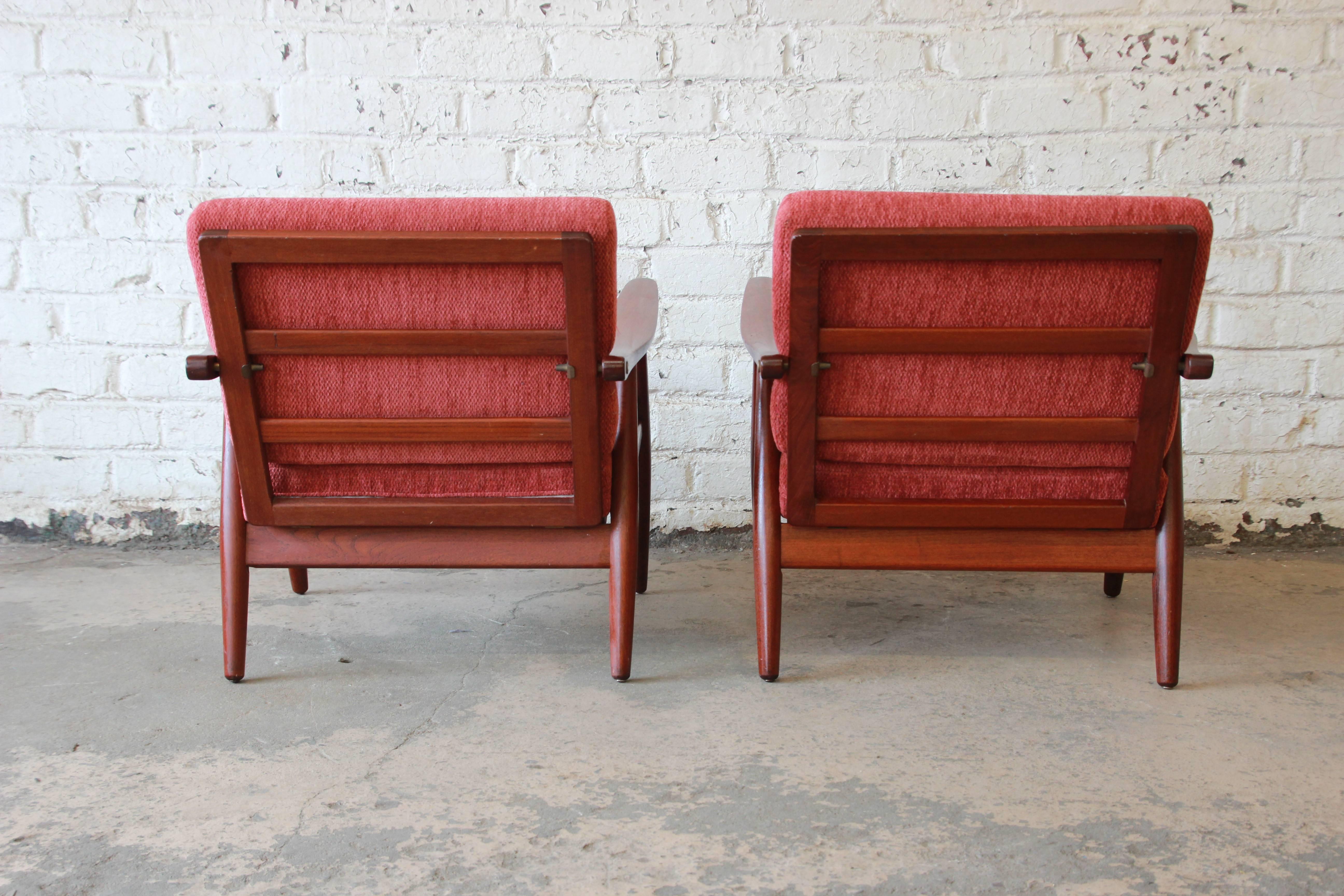 Mid-20th Century Hans J. Wegner GE-270 Teak Lounge Chairs, 1950s