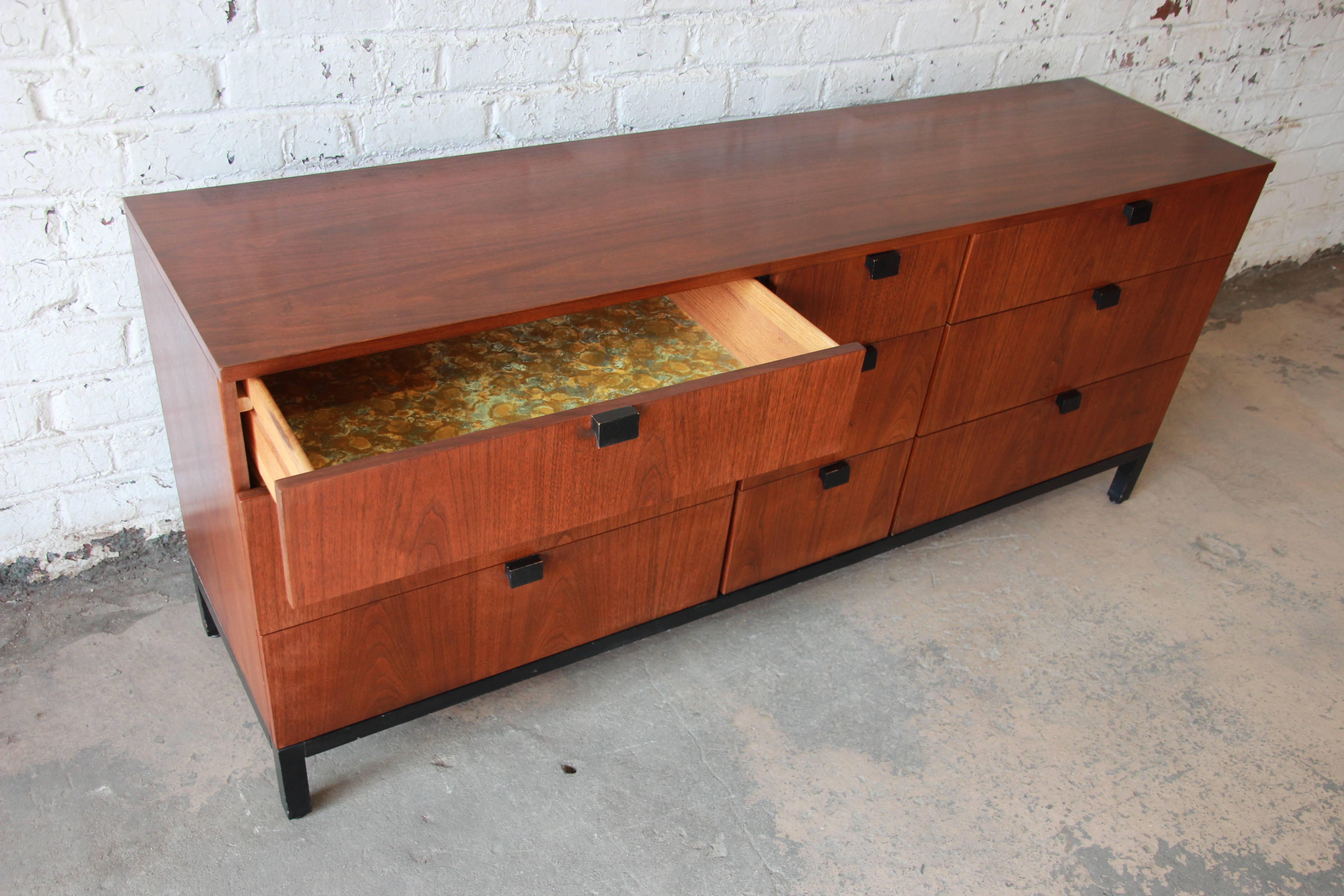 Milo Baughman for Directional Nine-Drawer Walnut Dresser 2