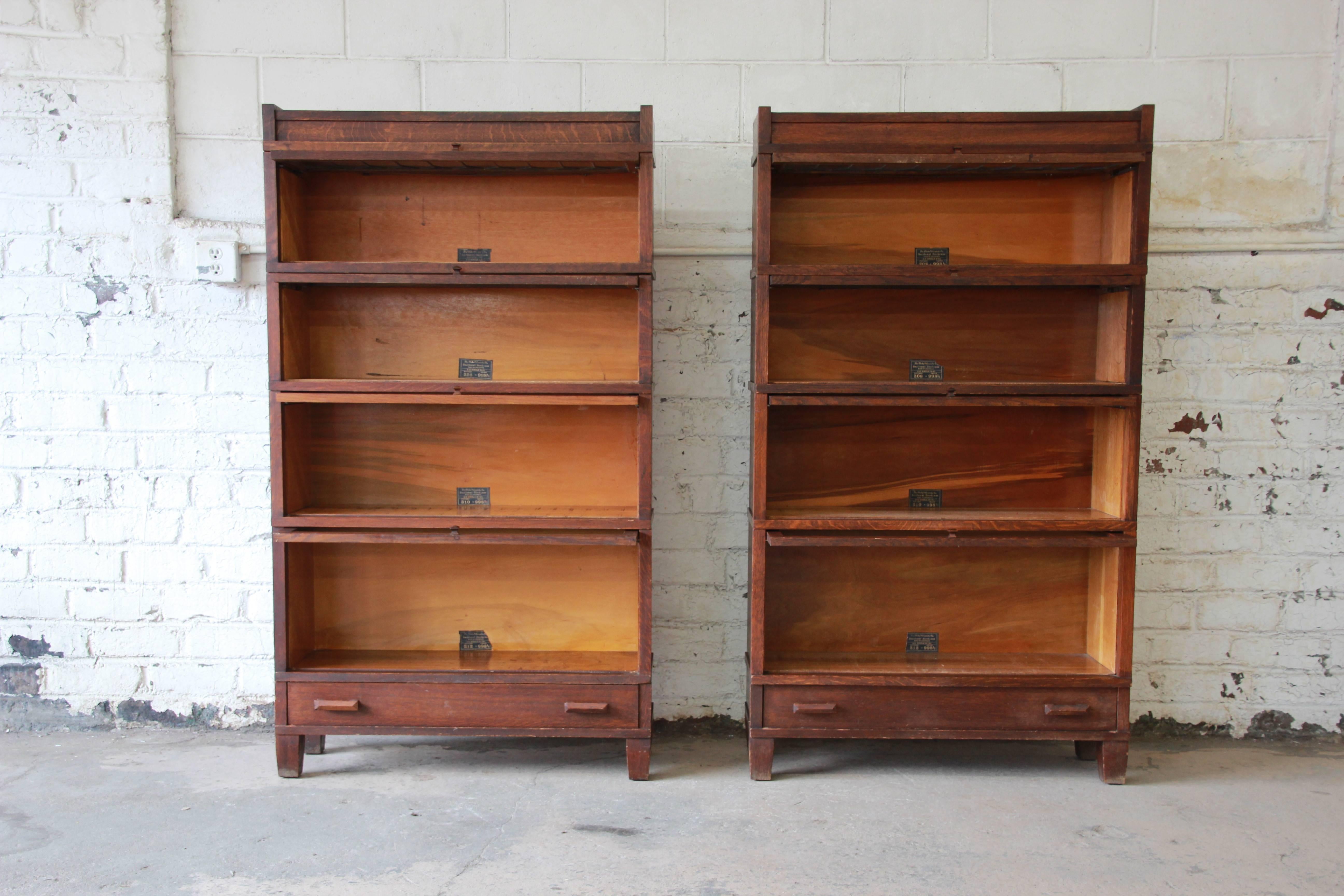 vintage barrister bookcase with glass doors