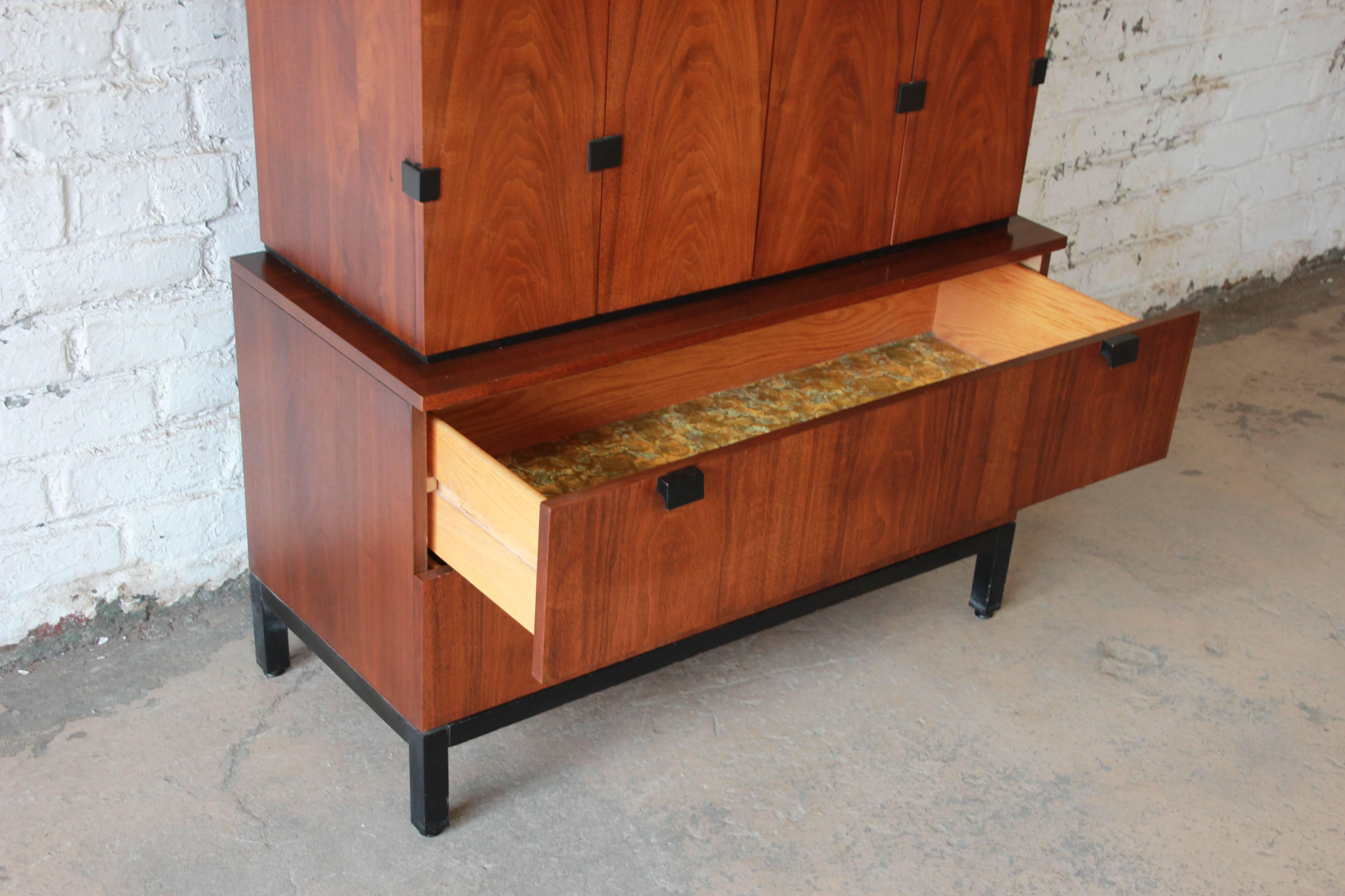 Milo Baughman for Directional Walnut Gentleman's Chest 1