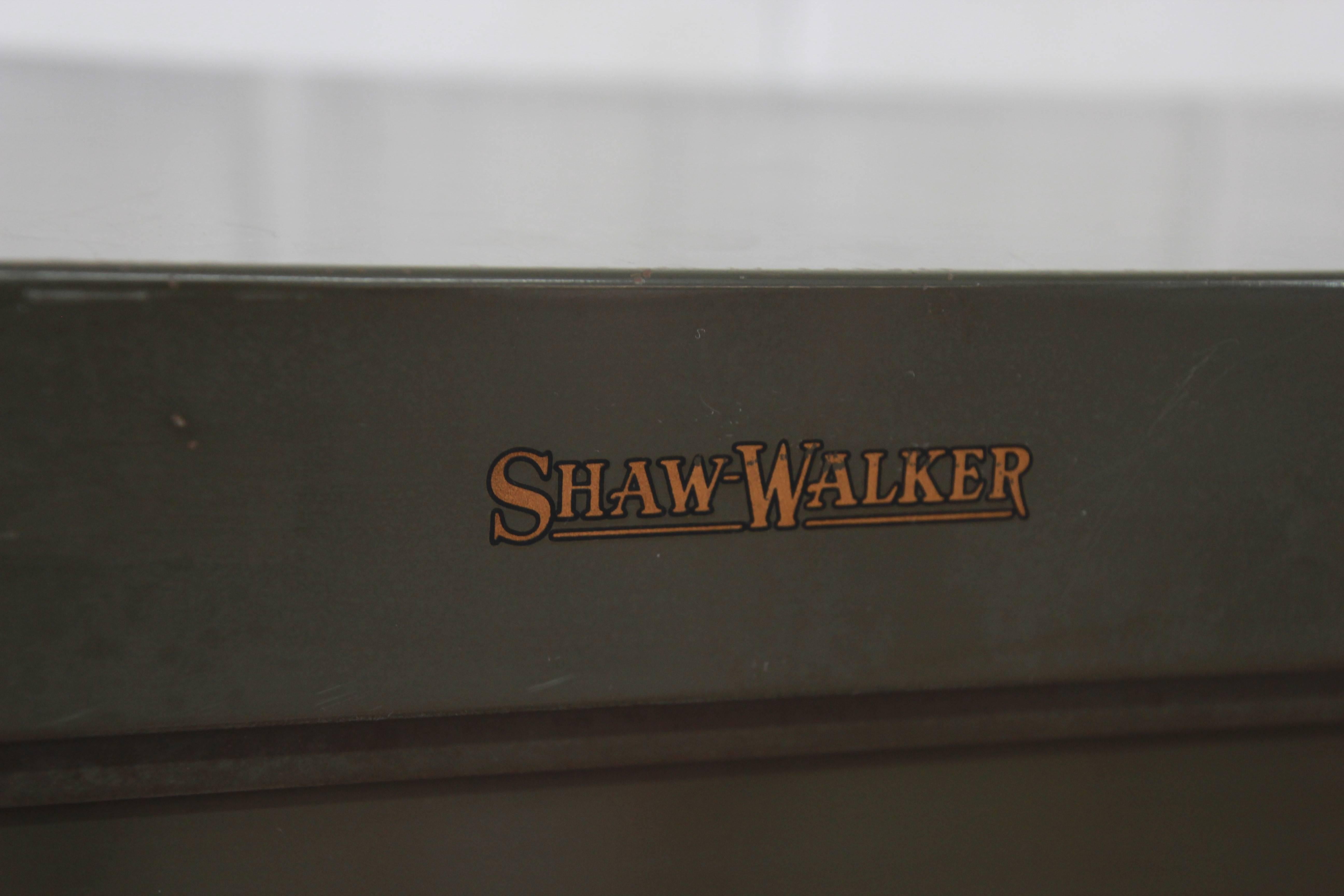 20th Century Antique Metal Barrister Bookcases by Shaw Walker, Pair