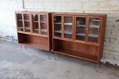 Kipp Stewart for Drexel Declaration Walnut Bookcases, a Pair