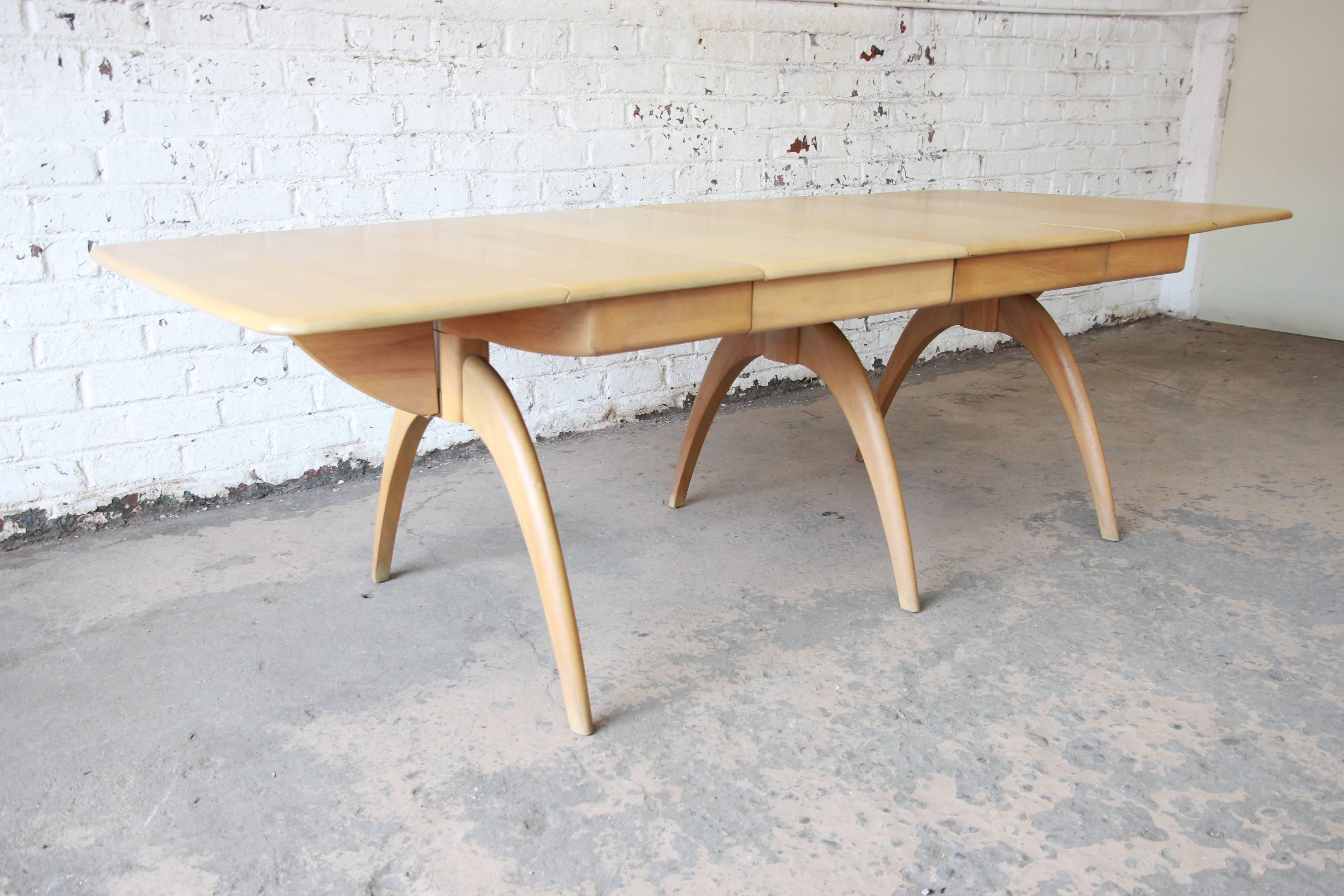 Mid-20th Century Heywood Wakefield Mid-Century Modern Extension Wishbone Dining Table