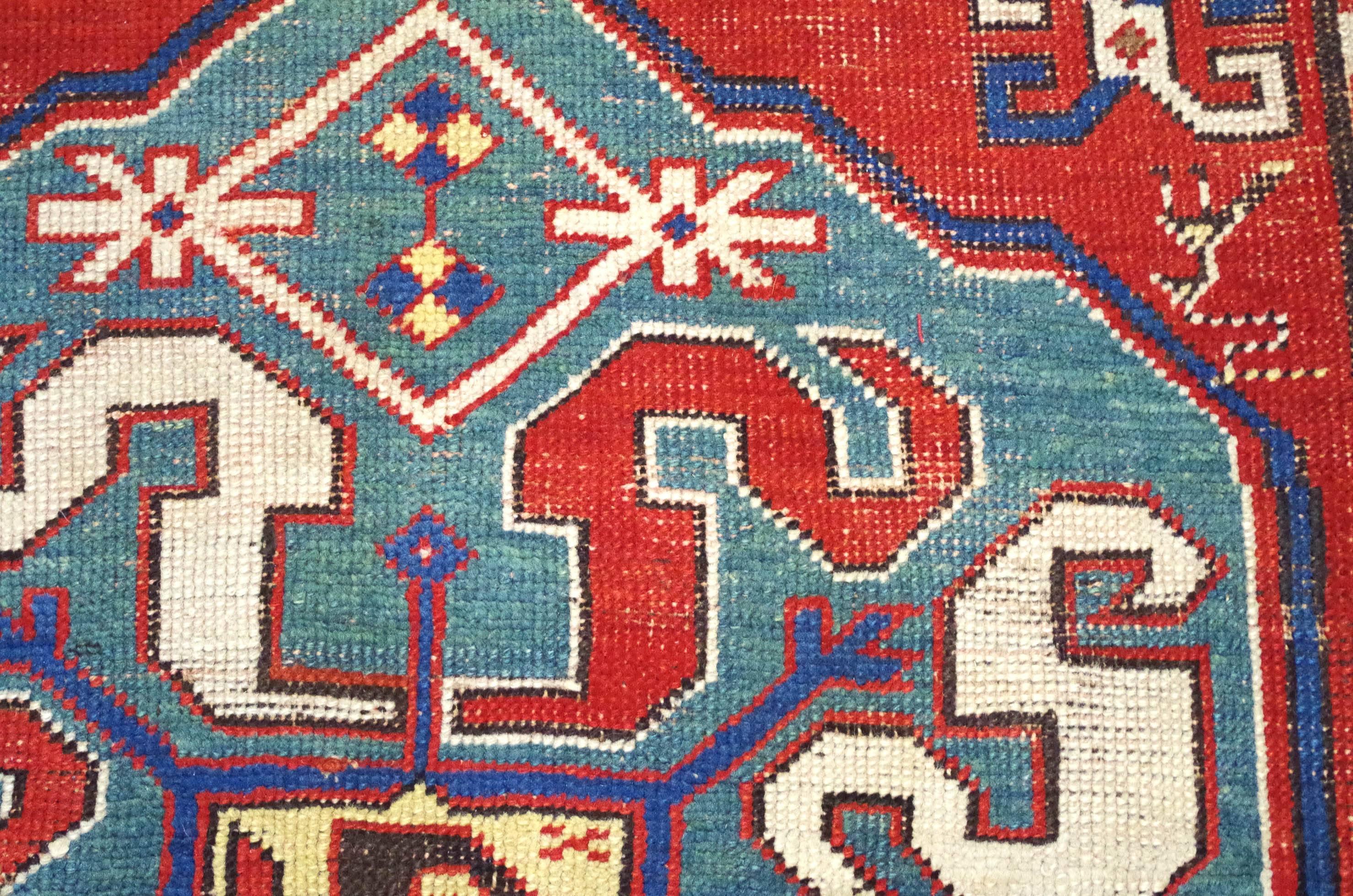 Wool Late 19th Century Chondzoresk Caucasian 'Cloudband Kazak' For Sale
