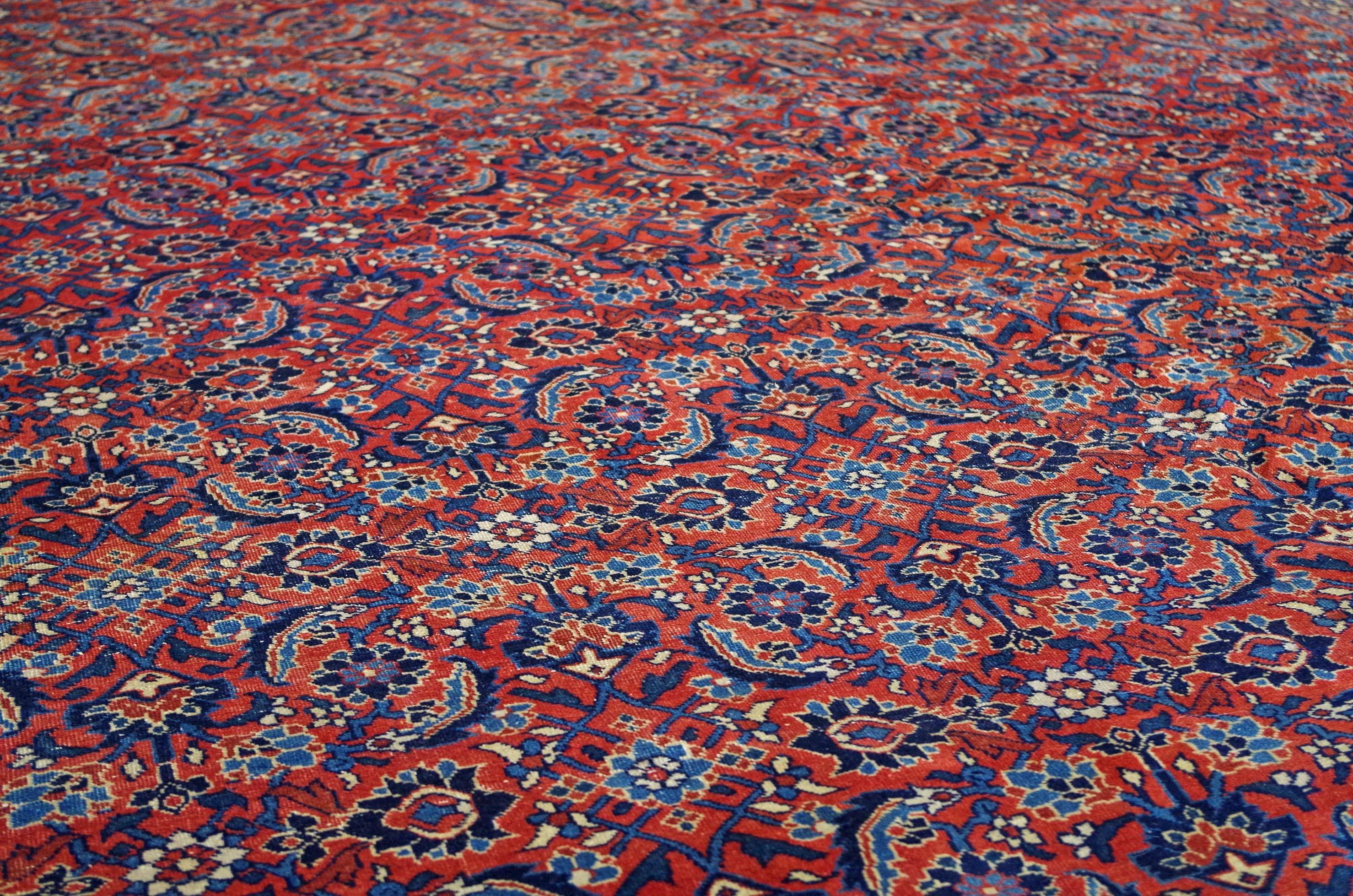 Wool Early 20th Century Tabriz For Sale