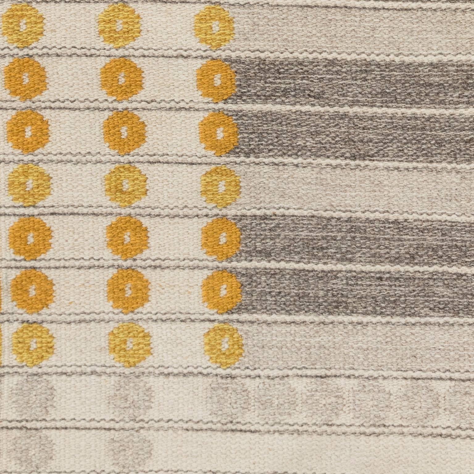Wool Scandinavian Modern Mid-20th Century Ingrid Dessau Reversible Carpet For Sale
