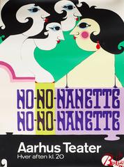 Danish Theater Poster by Bjorn Wiinblad from 1973