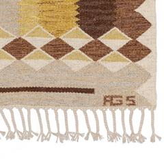 Swedish Rug Signed by Anna Greta Sjoqvist 'Sjöqvist', Mid-20th Century