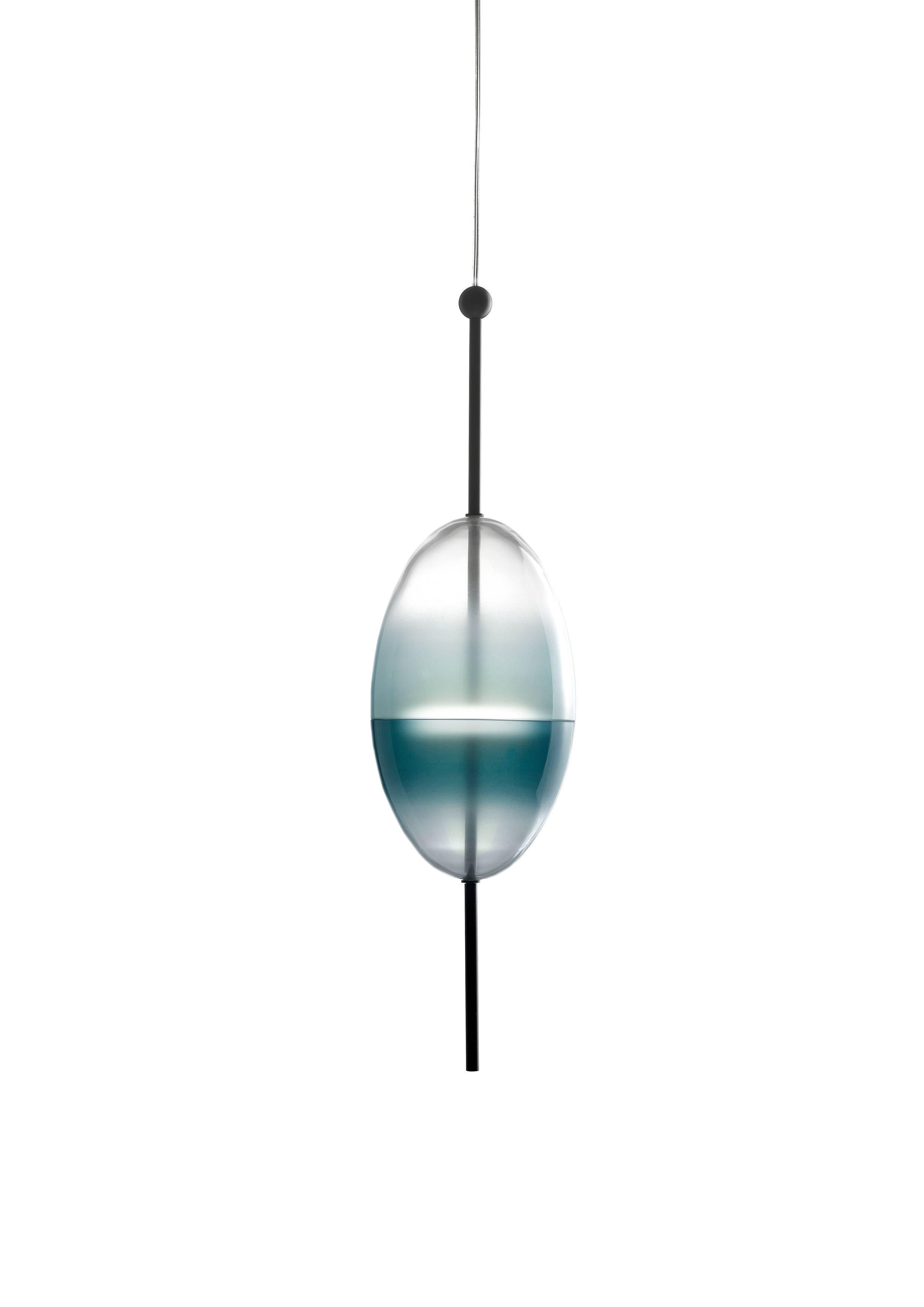 Flow[T] is a contemporary chandelier inspired by the colors of the Venetian lagoon and customised to the desires of each owner. Each piece enjoys its own shape, and in multiples, they create a sculptural display of lighting.

Light source: 18× SMD